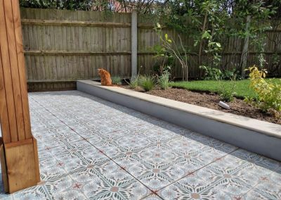 Porcelain tile detail in a welwyn garden city project.