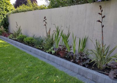 Planting design for a small rear garden border.