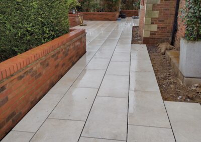 Porcelain terrace installation in Potton Bedfordshire.