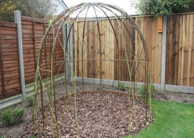 Handmade willow garden dome.