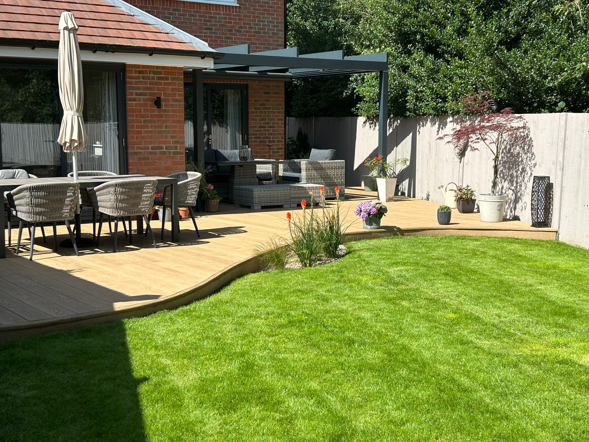 Composite patio deck Composite patio deck