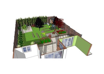 Garden design illustration.