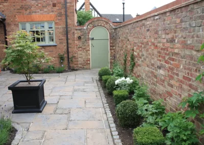 Baldock courtyard garden in June.