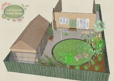 Garden design illustration.