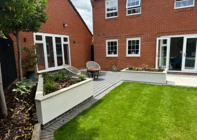 Triangular garden planter.